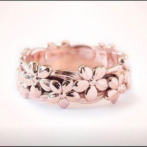 14k rose gold floral ring